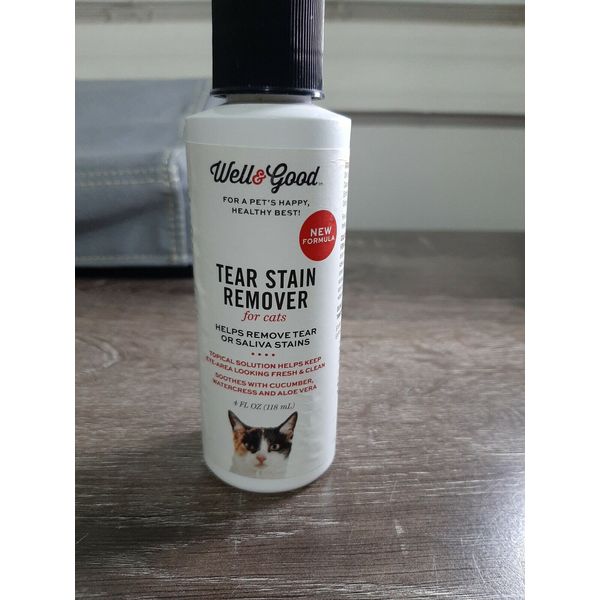 New! Well & Good Cat Tear Stain Remover, 4 FL OZ Ships Free