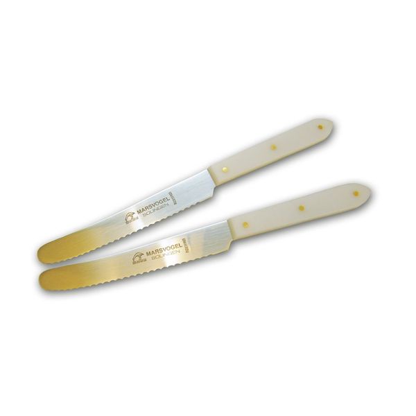 Marsvogel - Tischwelle Tafelmesser 2er Set - POM Weiss -Geschirrspülgeeignet