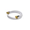 Goobay 70481 SAT Antenna Cable, 135 dB, 4x Shielded, White, 1m Length