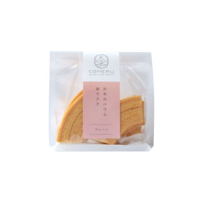 Komel Baumkiln Rice Rusk (Plain), Rice Flour, Gluten-Free, Rice Flour, Gluten-Free, Gift, Sweets, Additive-Free, No Flour, Joining, Graduation, School Entrance