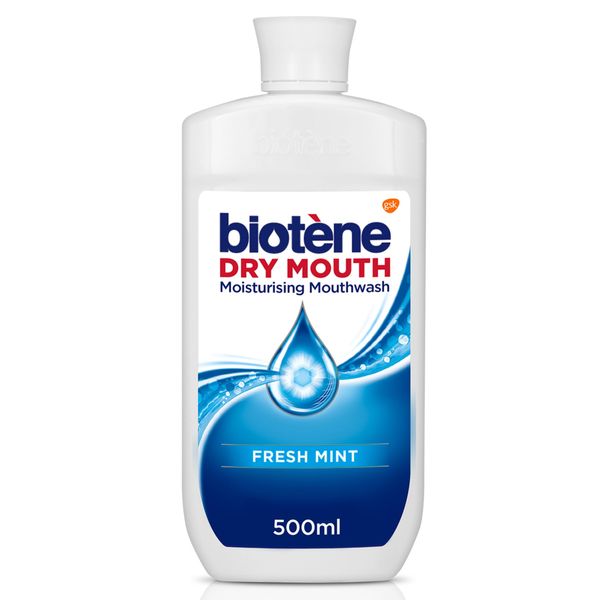 Biotene Dry Mouth Mouthwash, Moisturising & Alcohol Free Oral Wash, 500ml