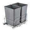 VEVOR Double Pullout Waste Container Kitchen Trash Can Soft Close Grey 35QTx2