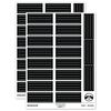 Four Lines for Notes Sticker Pack - Matte Finish - Large 2.00" Size - Black