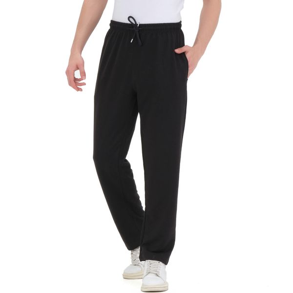 Smith & Solo Smith Solo Jogginghose Herren Jogger Männer Modern Baumwolle Jungen Slim Fit Freizeithose Sporthose Training, M, Schwarz / Gerade