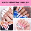 ETYJO Poly Gel Nail Kit, 8 Colours 15 ml Poly Gel Nails Set Nude Pink Gold Gel Nail Builder for Nail Extension, Poly Gel for Beginners Home DIY Salon Art Nails DIY Home