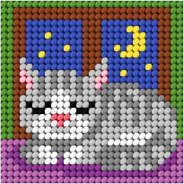 Orchidea Needlepoint Kit: My First Embroidery: Mini: Kitten