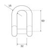 AII Screw Shackle 16mm Adjustable Coupling Fixed 15-304