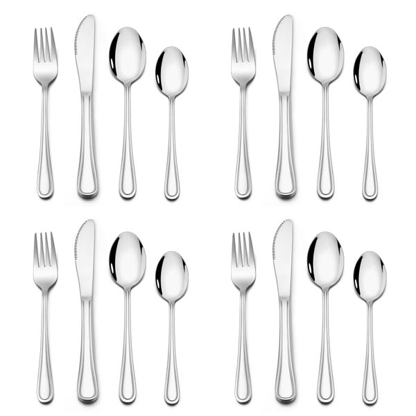 HaWare Edelstahl Kinderbesteck 8er Set (16, Einfache Linien)