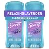 Secret Fresh Antiperspirant Deodorant for Women, 72hr Breathable Sweat & Odor Protection, Instant Freshness & Gentle, PH Balancing Minerals, Clear Gel, Relaxing Lavender Scent, 2.6 oz (Pack of 2)