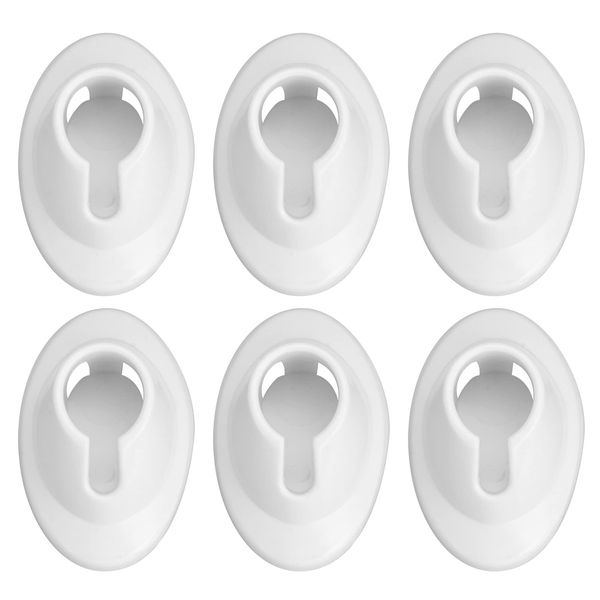 Lurrose White Nail Polish Silicone Holder 6PCS Nail Polish Bottle Holder Base Silicone Nail Polish Base Manicure Bottle Mat Nail Art Supplies for Salon Home DIY Table Tray White Nail Varnish