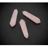 budawi® – Double SPITZE35 mm drilled rose quartz Gemstone Pendant