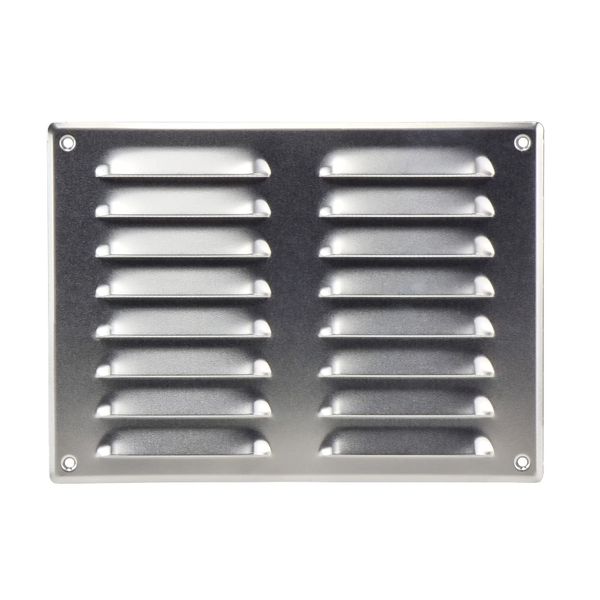 260x190mm Aluminium Metal Air Vent Grille Cover with Insect Mesh - 10x7.5 inch Ventilation Cover