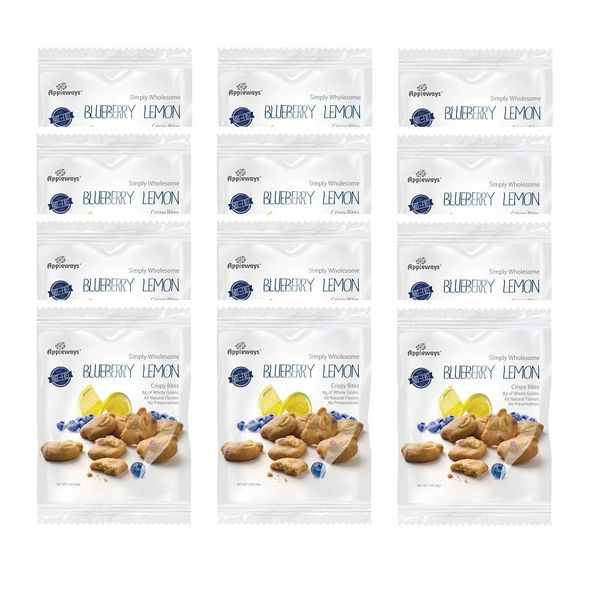 Appleways Whole Grain Blueberry Lemon Crispy Bites | 1 Oz | Pack of 12