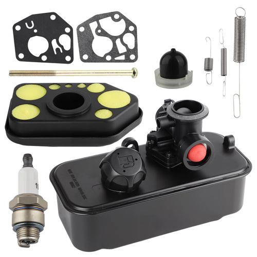 HUZTL Metal 795477 Carburetor 494406 Fuel Tank 493492 Air Cleaner Kit for Briggs and Stratton 795469 794147 699660 794161 498809 498809A 498811 497619