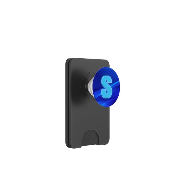 Monogram Initial Letter S Pop Socket Blue Popsocket Letter S PopSockets PopWallet for MagSafe