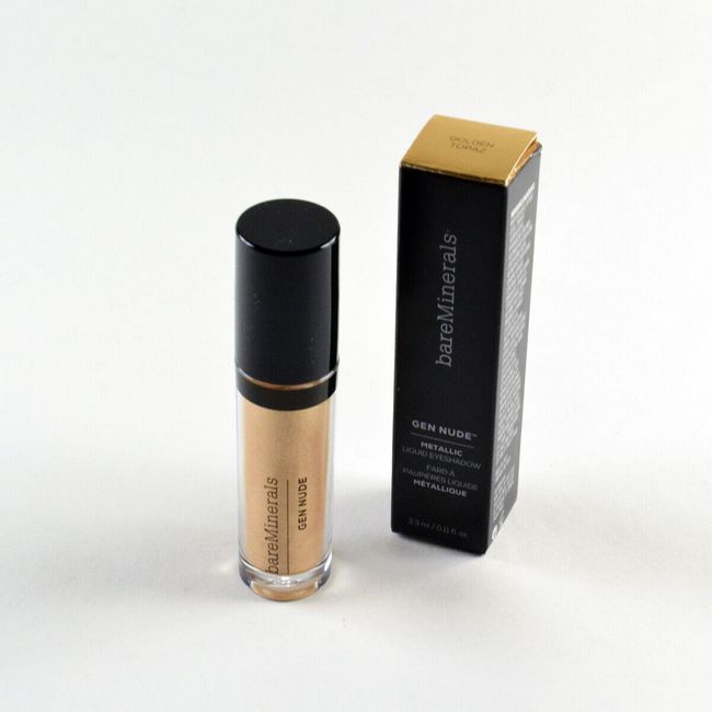 BareMinerals Gen Nude Metallic Liquid Eyeshadow GOLDEN TOPAZ - 3.3mL / 0.11 Oz