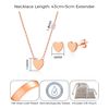 Philip Jones Rose Gold Plated Heart Set