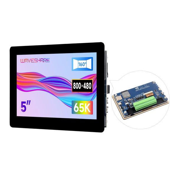 ESP32-S3 5inch Capacitive Touch LCD Development Board 1024×600 Solution IPS Display with 2.4GHz WiFi and BLE 5 Support,32-bit LX7 Dual-core Processor