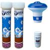 SUDS-ONLINE Small Dispenser with 20 Multifunctional Chlorine Tablets 20g + Test Strips