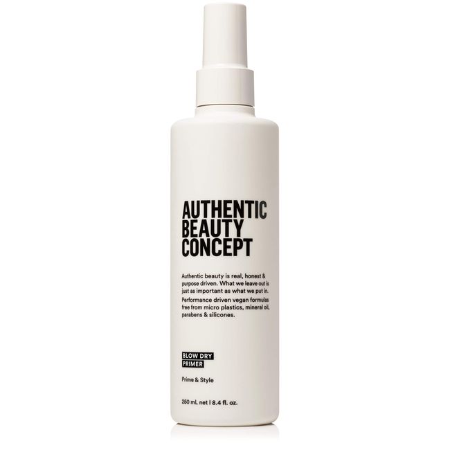 Authentic Beauty Concept Blow Dry Primer | Blow Dry Spray Heat Protection | Protects Hair from Blow Dry Damage | Thermal Protection | Vegan & Cruelty-free | Silicone-free | 8.4 fl. oz.