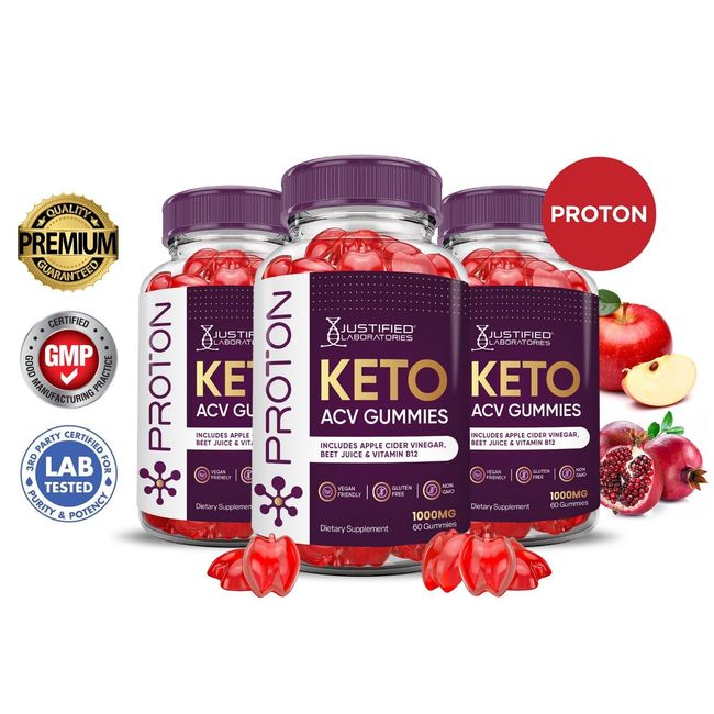 Proton Keto ACV Gummies 1000MG Apple Cider Vinegar 180 Gummys