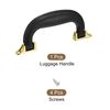 Sourcing Map Luggage Handle, 155mm/6.1in Black PU Leather Pull Handle with Screws for Suitcase, Cases, Boxes