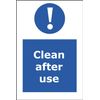 Clean after use self-adhesive vinyl sign - 15 x 20 cm