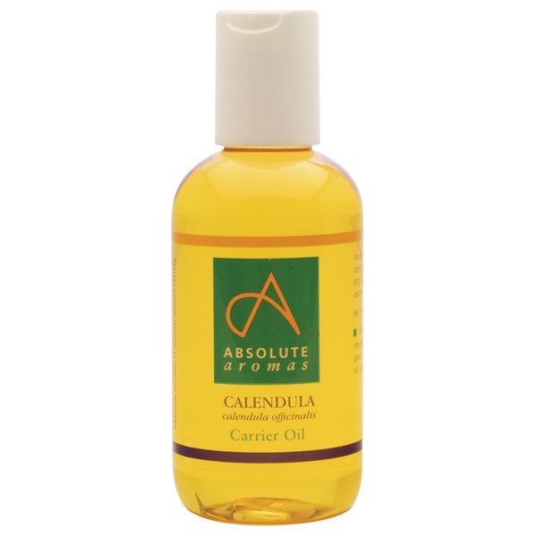 Absolute Aromas Calendula Infused Oil 50ml - Pure, Natural, Infused Calendula in Sesame Oil – Natural Moisturiser and Massage Oil for Skin, Hair and Nails