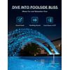 Solar Pool Fountain with 10-Color Lights â€“ Auto Light Sensing, Remote-Control