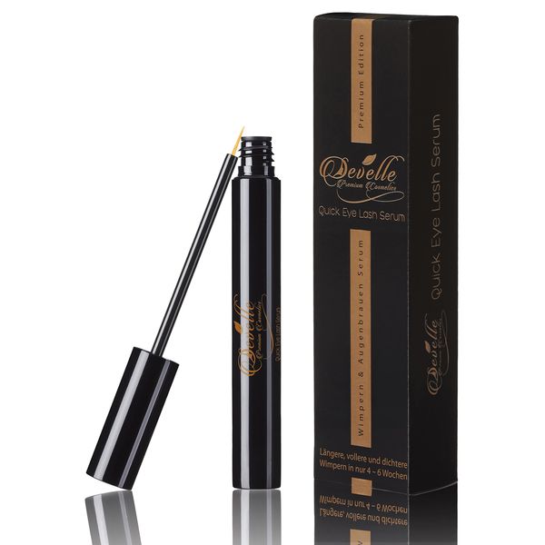 Develle Quick Eyelash Serum 8 ml. |double strength complex of active ingredients | Eyelash Growth Serum | Longer Lashes | EyeLash lengthening| Eyelash Enhancer