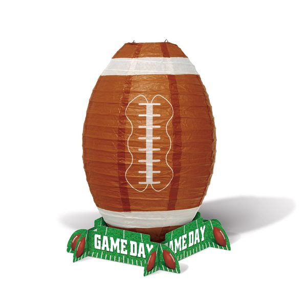 Beistle Game Day Football Lantern Centerpiece