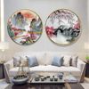 Cross Stitch, Chinese Style, Landscape, Round, C0276