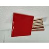 Candy Apple Red Ceramic Tile 4.25 in Subway Subway Square Mid Century Modern