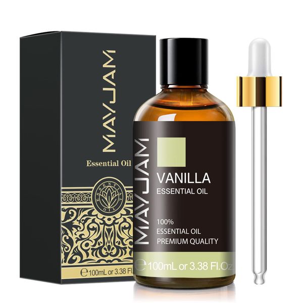 MAYJAM Essential Oil, Vanilla, Aroma Oil, 100% Natural, Gift, 3.4 fl oz (100 ml) x 1