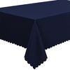 Home Direct Quality Rectangular Rectangle Fabric Tablecloth Table Cloth Table Cover 140x180cm 55"x70" Navy Blue