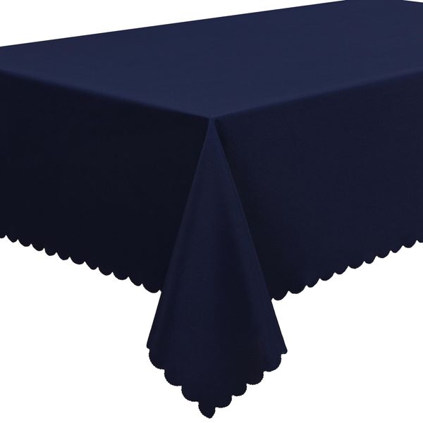 Home Direct Quality Rectangular Rectangle Fabric Tablecloth Table Cloth Table Cover 140x180cm 55"x70" Navy Blue