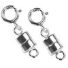 2 Sterling Silver Converters Magnetic Clasps for Small Necklaces