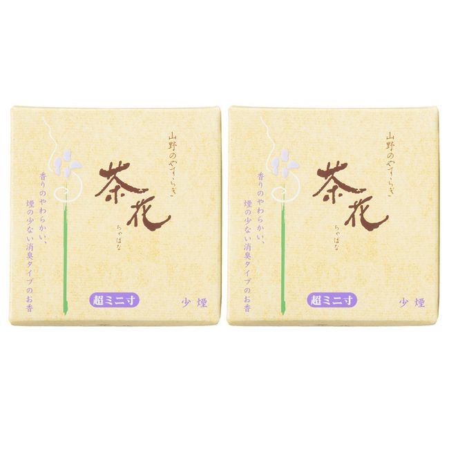 Shorindo Incense Incense, 2.4 inches (6 cm), Tea Flowers, Small Smoke, Ultra Mini Size, Set of 2