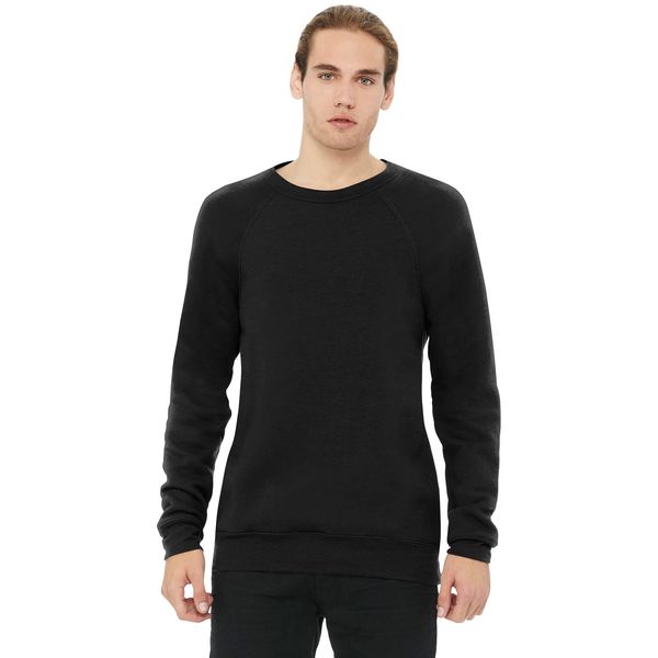 Bella + Canvas Unisex Sponge Fleece Crewneck Sweatshirt L BLACK