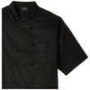 Chef Code Men's Short Sleeve Unisex Classic Chef Coat, Black, Large