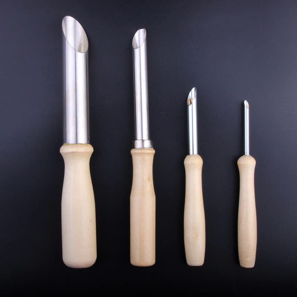 Shiwaki Pottery Clay Tools, 4 Pcs Circular Round Hole Pottery, Clay Round Hole punch, Pottery Clay Ceramic Tools for Pottery Sculpture Modeling