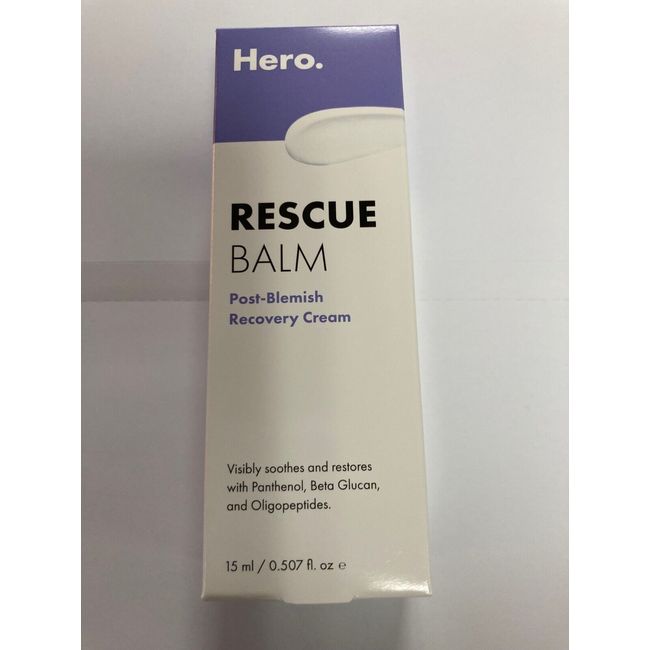 Hero Cosmetics Rescue Balm, Post Blemish Recovery Cream 0.507 fl oz Exp 5/2025