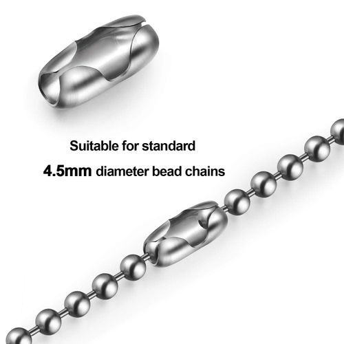 Pangda 20 Pack Replacement Vertical Roman Roller Blind Ball Chain Cord Connector Clips (Stainless Steel)