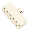 Satco - Ivory Triple Tap Adapter