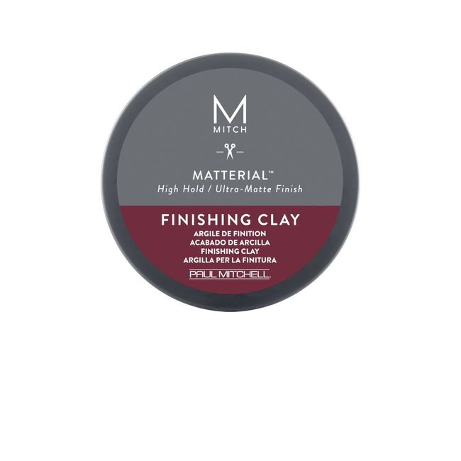 MITCH by Paul Mitchell Matterial Finishing Clay for Men, High Hold, Ultra-Matte Finish, For All Hair Types, 3 oz.