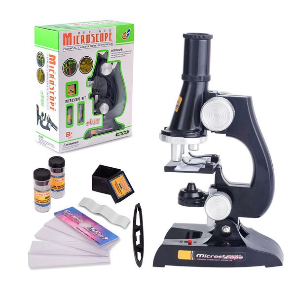 Kids Microscope, ALEENFOON 450x, 200x, 100x Magnification Children Science Microscope Kit with LED Lights Includes Accessory Toy Set for Beginners Early Education