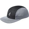 Kangol 5 Panel Cap Basecap Baseballcap Sportcap Flat Brim (One Size - schwarz-grau)