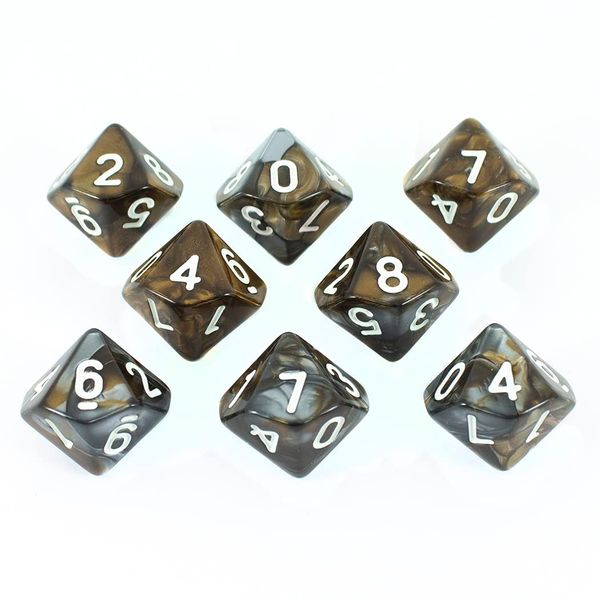 Paladin Roleplaying Bronze and Grey D10 Dice Set - 'Gargoyle'