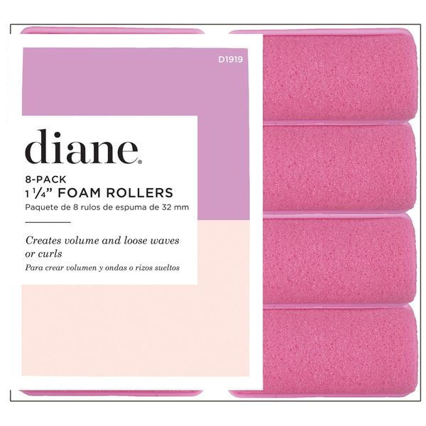 Diane Foam Rollers, Pink, 1 1/4"