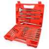 17PCS Rotary Hammer & Chisels Masonry Drill Bit Set, SDS Plus Drill Bits Set,...